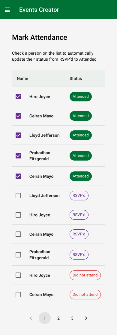 Mobile attendance tool